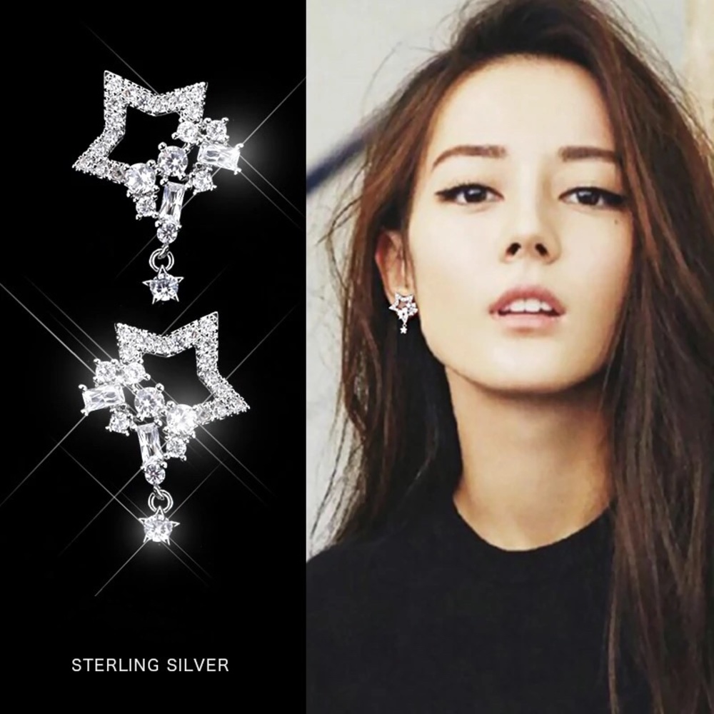 Sterling Silver Stars Earrings